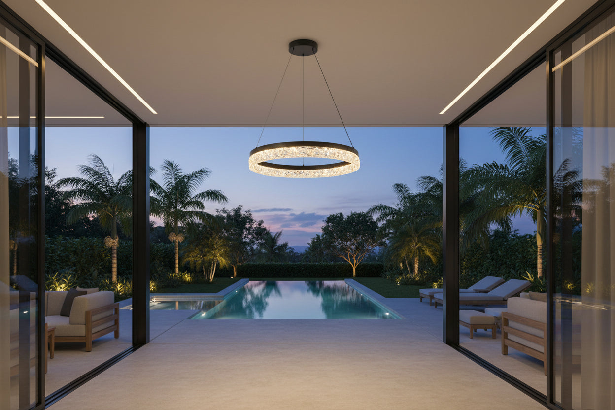 Eurolux Glint Pendant Black LED 30w 3000K-P1366
