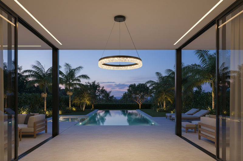 Eurolux Glint Pendant Black LED 30w 3000K-P1366