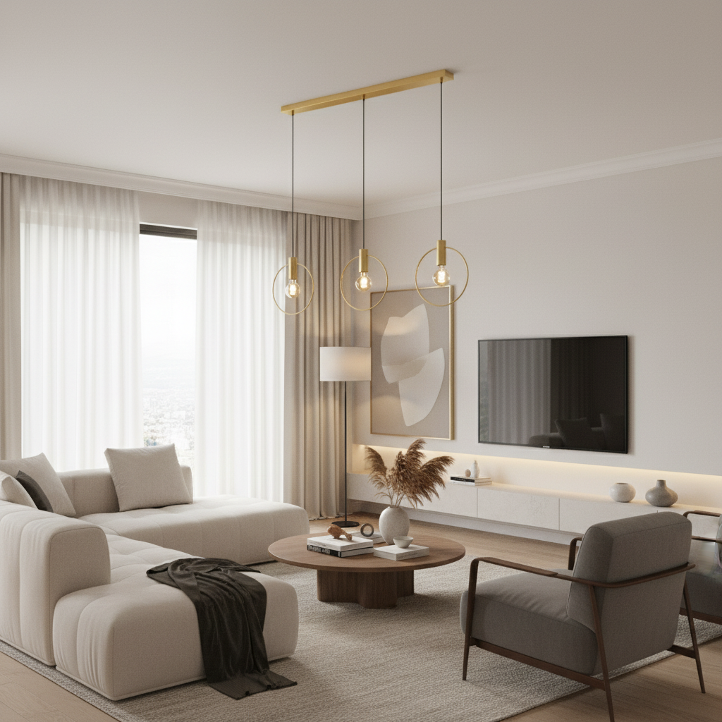Manizales 3 LT Pendant Brushed Brass-P1347