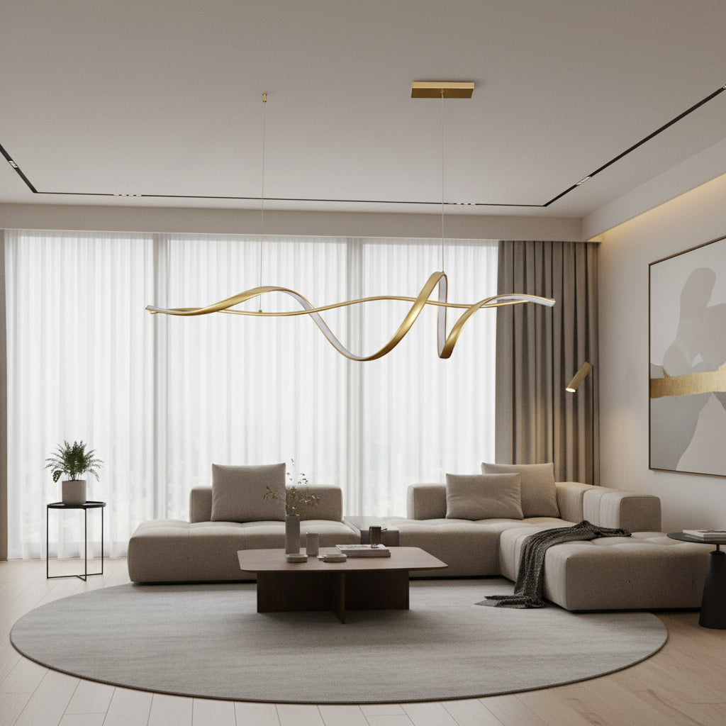 Eurolux Drift Pendant Gold LED 32w 3000K-P1364