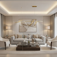 Eurolux Drift Pendant Gold LED 32w 3000K-P1364