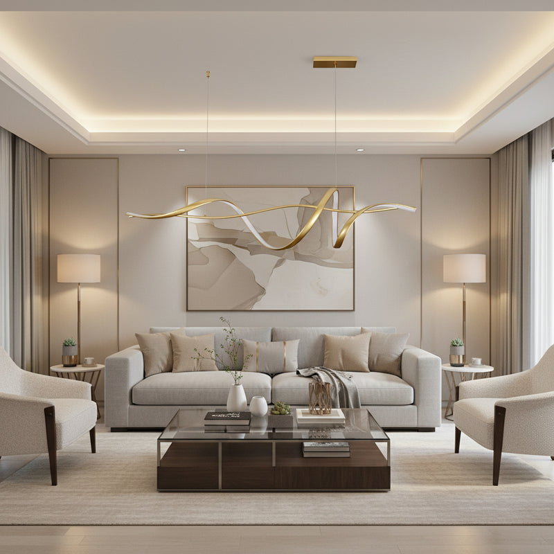 Eurolux Drift Pendant Gold LED 32w 3000K-P1364