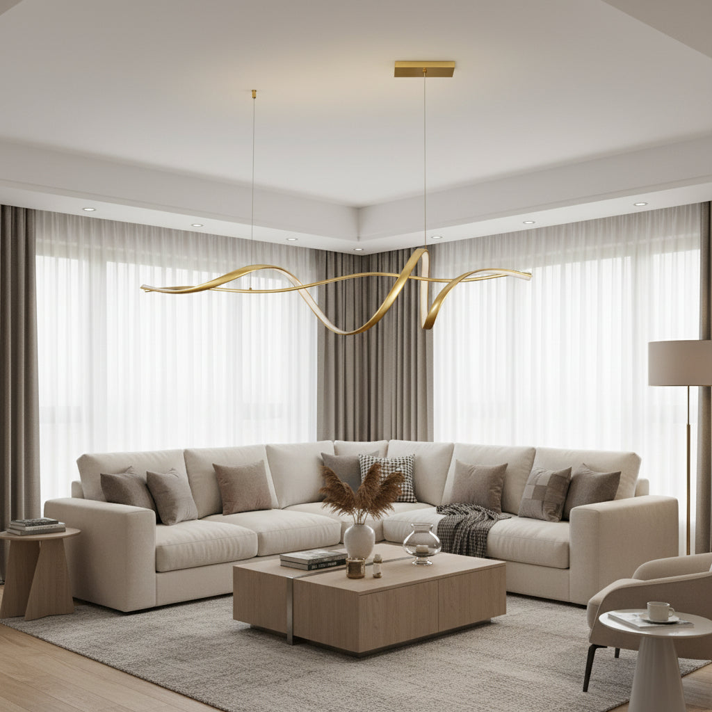 Eurolux Drift Pendant Gold LED 32w 3000K-P1364