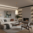 Eurolux Nesta2 Pendant White Wood/Glass E27 1x40wP1361