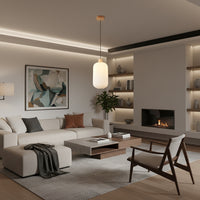 Eurolux Nesta2 Pendant White Wood/Glass E27 1x40wP1361