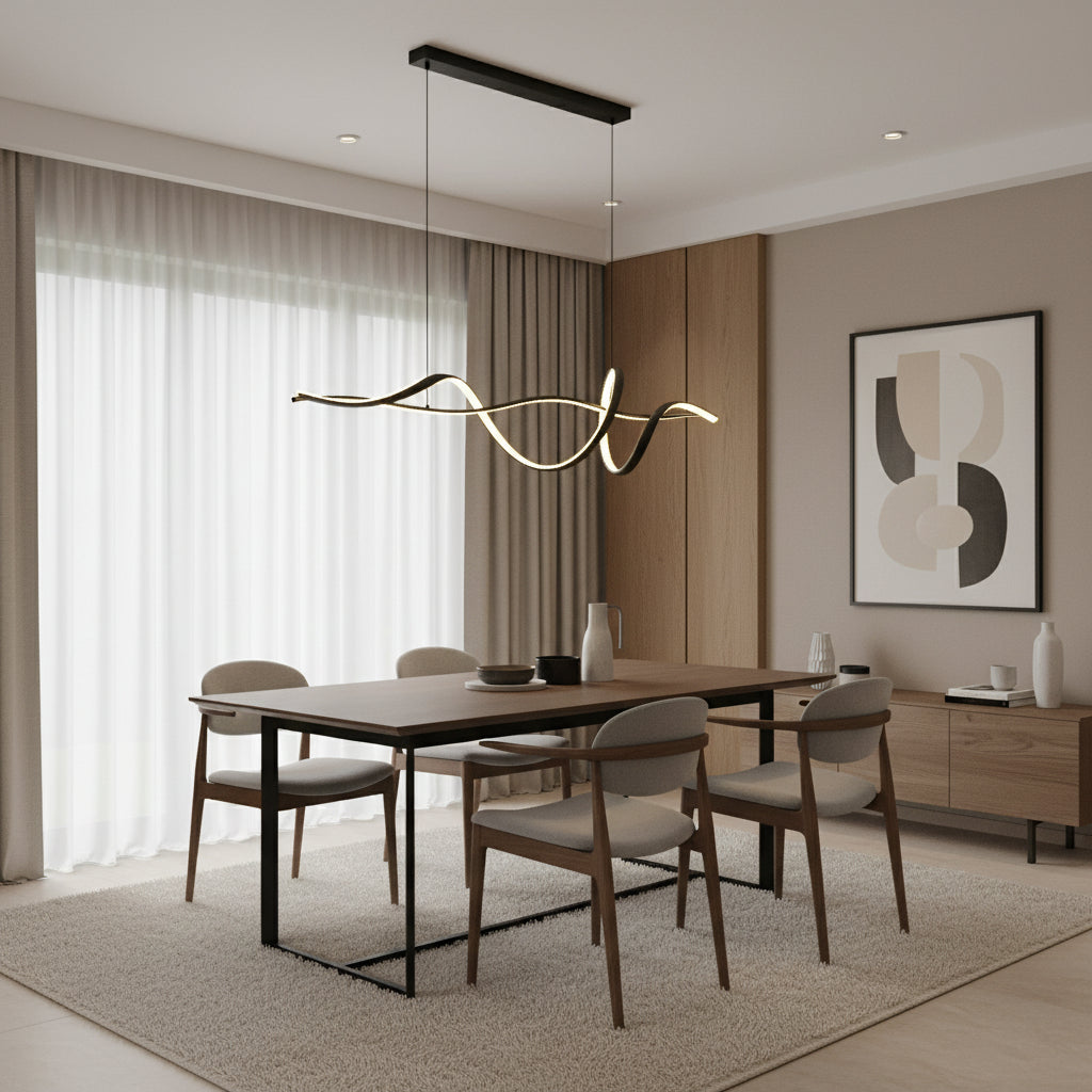 Eurolux Drift Pendant Black LED 32w 3000K-P1364B