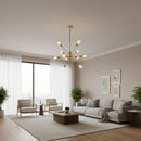 Eurolux Gradoli 8 Light Pendant Brushed Brass-P1348