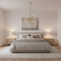 Eurolux Gradoli 8 Light Pendant Brushed Brass-P1348