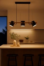 Eurolux Hornwood Pendant 3L E27 60w Wood/Black-P1125