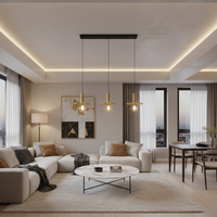 Eurolux Escandell 3 LT Pendant Brushed Brass-P1346
