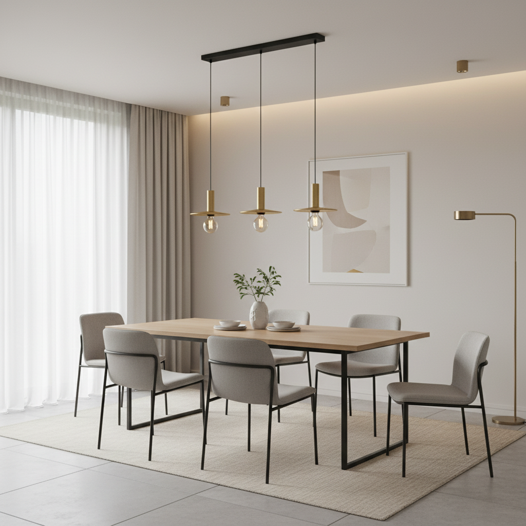 Eurolux Escandell 3 LT Pendant Brushed Brass-P1346