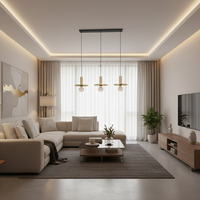 Eurolux Escandell 3 LT Pendant Brushed Brass-P1346