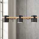 Eurolux Hornwood Pendant 3L E27 60w Wood/Black-P1125