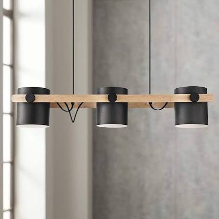 Eurolux Hornwood Pendant 3L E27 60w Wood/Black-P1125