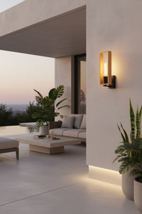 Eurolux Littleton 1 LT Wall Light Black/Brown-W582