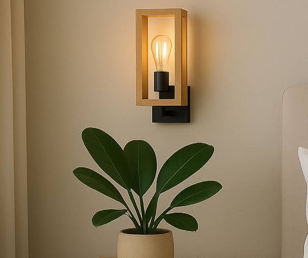 Eurolux Littleton 1 LT Wall Light Black/Brown-W582