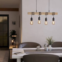 Eurolux Townshend 4 LT Pendant Vintage Black/Wood-P1210