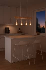 Eurolux Townshend 4 LT Pendant Vintage White/Wood-P1210W