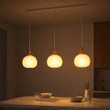 Eurolux Summerhill 3 LT Pendant White/Wood-P1355