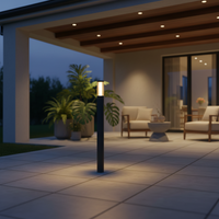 Eurolux Salle Outdoor Floor Light Black E27-O661