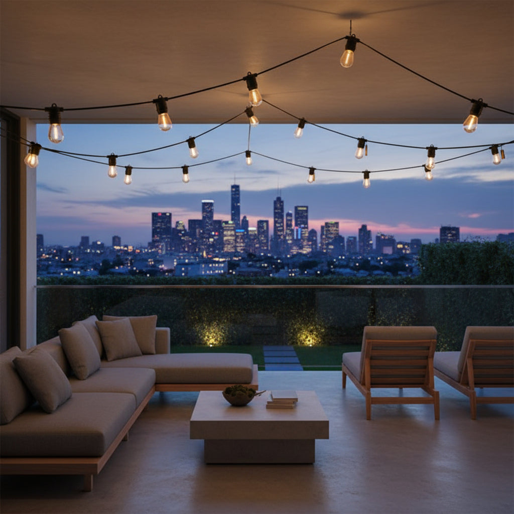 100m 200 Bulbs Plug-In LED Festoon String Light(1 year warranty).