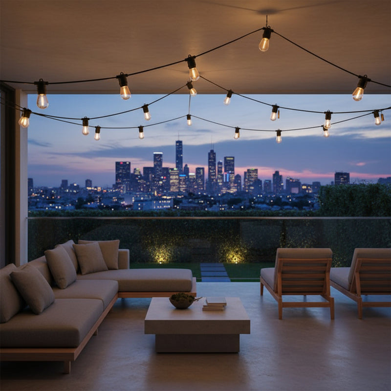 100m 200 Bulbs Plug-In LED Festoon String Light(1 year warranty).