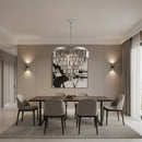 K-Light KLCH-6515/13-BL 230v 40W E14 Extra Large Crystal 7 Tier Chandelier, Charcoal Grey
