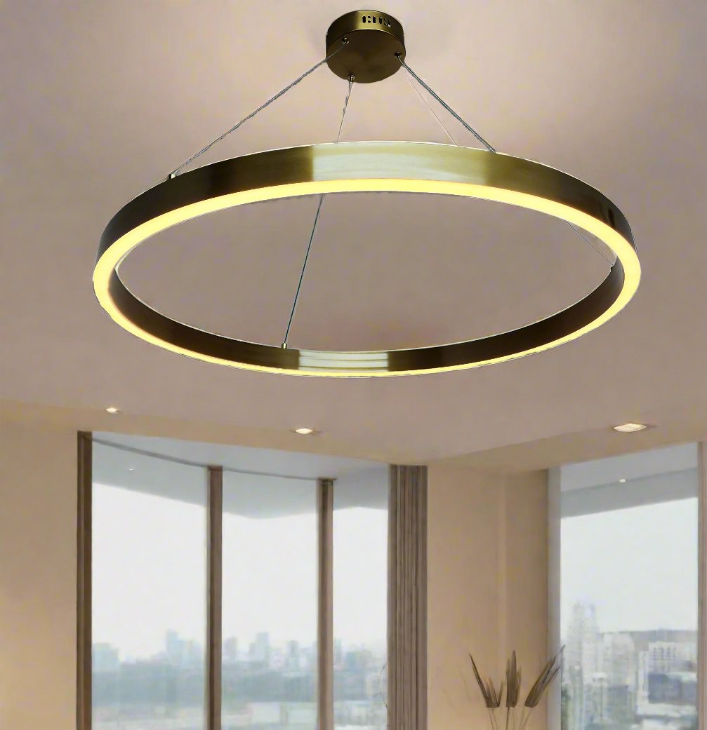 Modern Golden ring LED dining lamp JMX23327-1PL. - Mr.Smart SA's Best Online Shopping Store