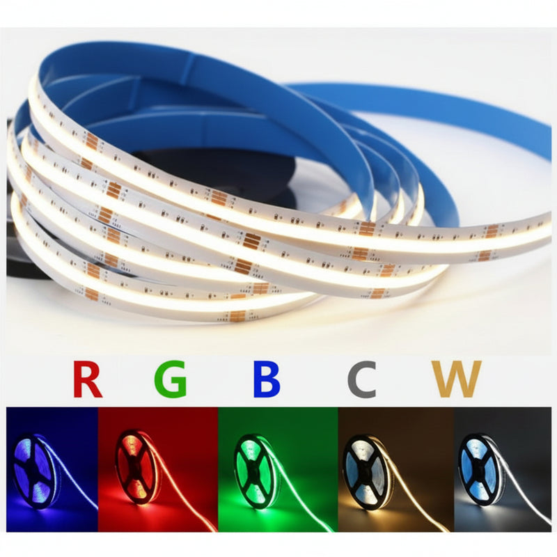 12V 5M RGB COB LED Strip Light.