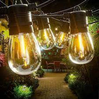 solar LED festoon outdoor string lights for patio and backyard decoration
