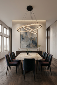2 Rings LED Crystal pendant Light - 2048/6-4.