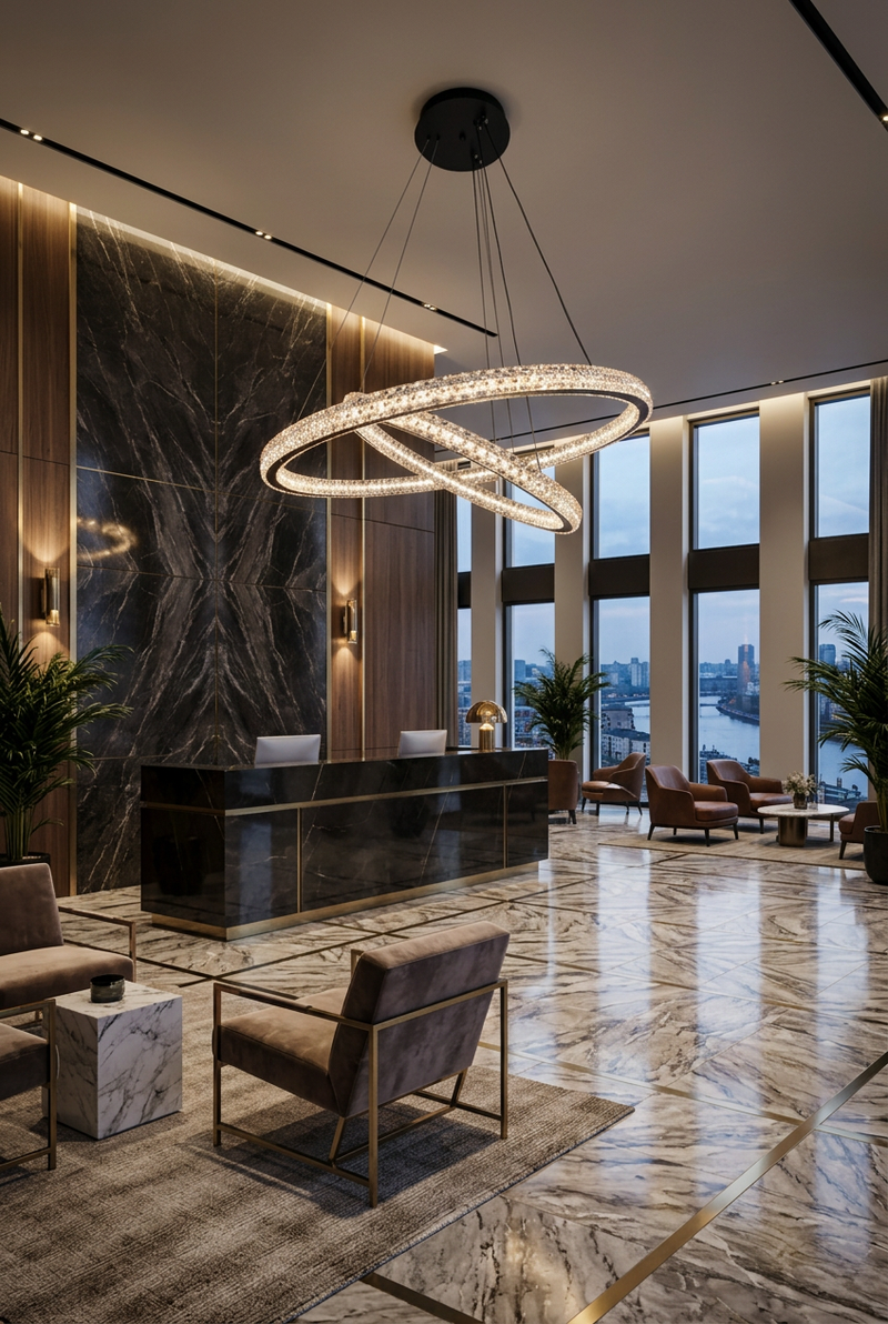 2 Rings LED Crystal pendant Light - 2048/6-4.
