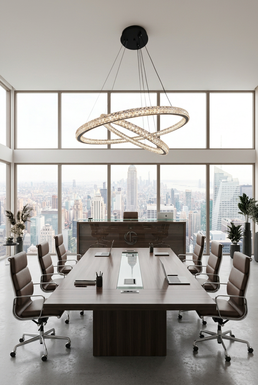 2 Rings LED Crystal pendant Light - 2048/6-4.