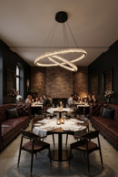 2 Rings LED Crystal pendant Light - 2048/6-4.