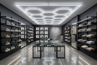 4M x 2.5M Hexagon Grid LED Garage Ceiling Light - 2 years warranty.