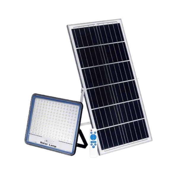 600W Remote Controlled Solar Powered LED Flood Light IP66.