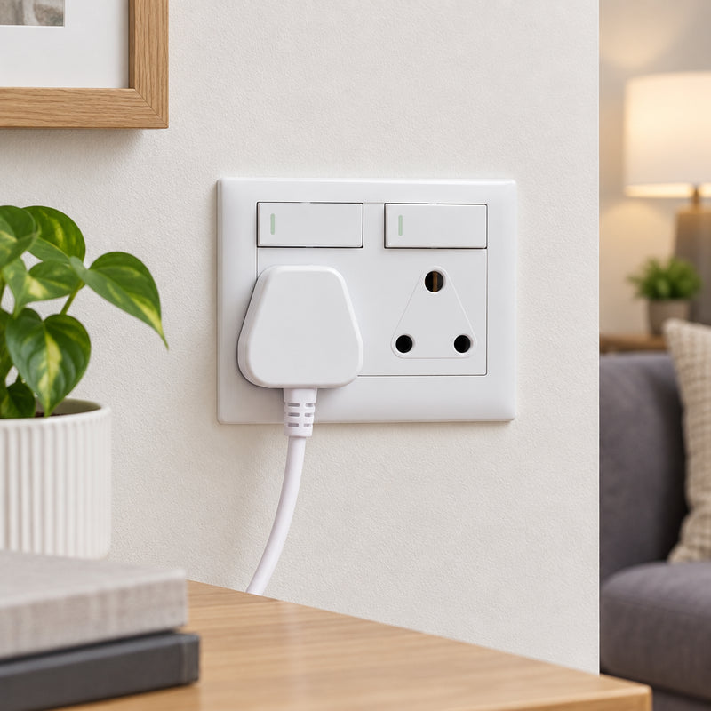 4×4 Double Socket - White.