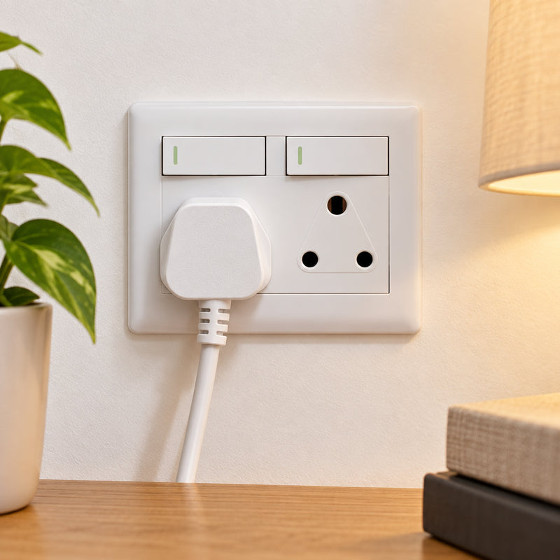 4×4 Double Socket - White.