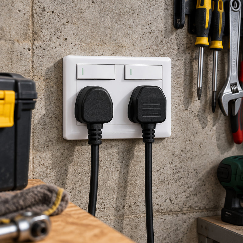 4×4 Double Socket - White.
