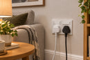 4×4 Double Socket - White.