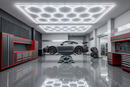 4M x 2.5M Hexagon Grid LED Garage Ceiling Light - 2 years warranty.