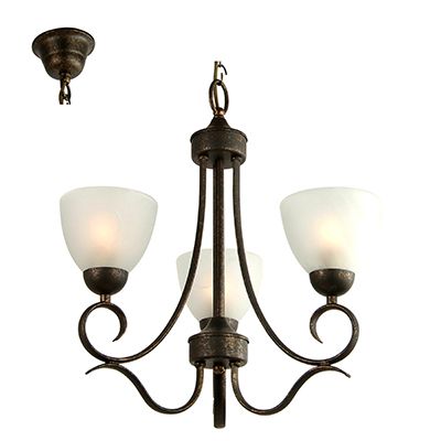 Radiant RCH73ABZ, RCH73FW Beau Chandelier E27 230V 3X60W (Multiple Colours/Finishes)