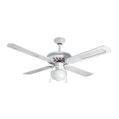 Rattan Ceiling Fan with Light White E27 1x60w