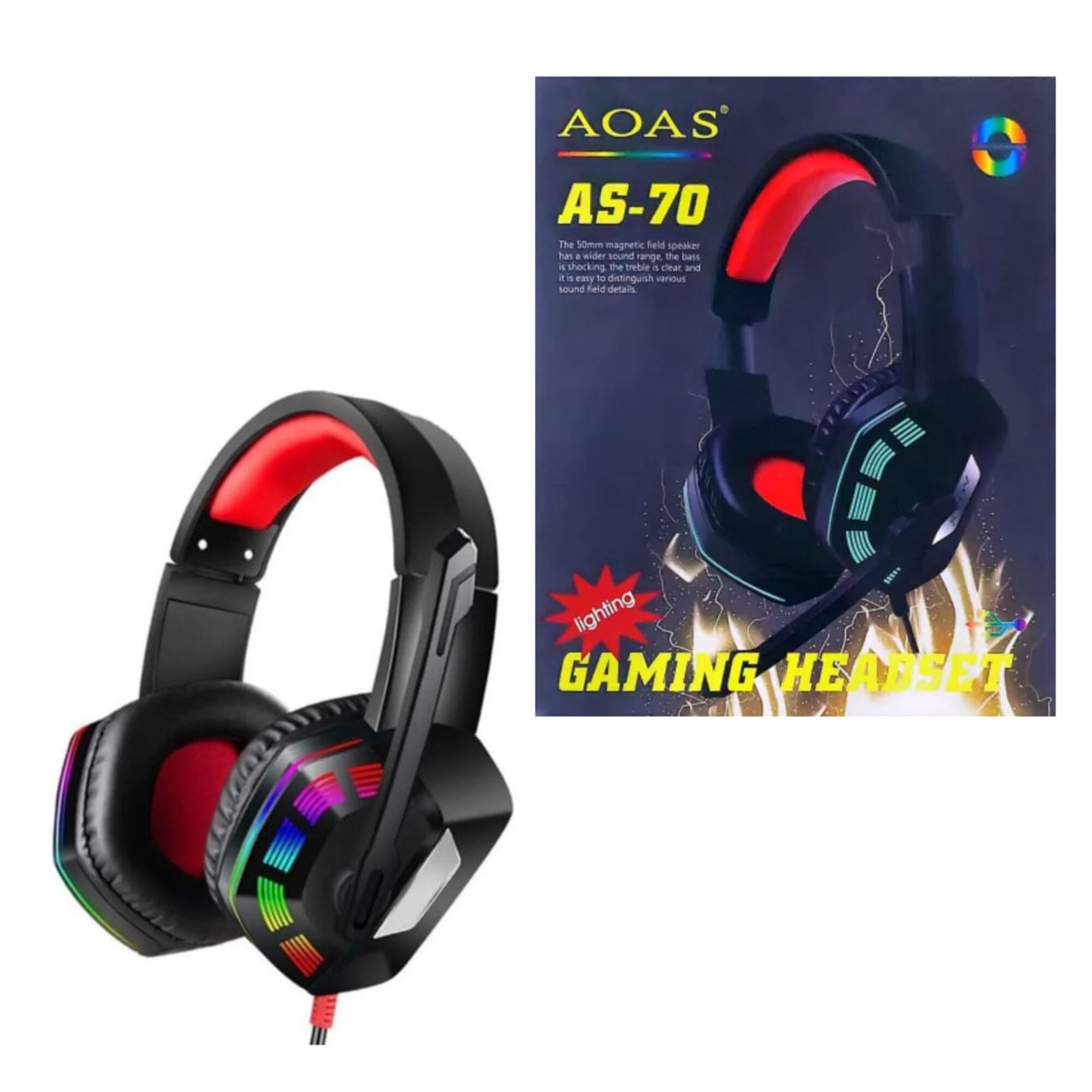 AOAS AS-70 E-Sports Gaming Headphones. - Mr.Smart SA's Best Online Shopping Store