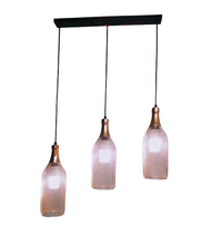 Metal Mesh Bottle Style Chandelier Light - Row of 03(Rose Gold). - Mr.Smart SA's Best Online Shopping Store