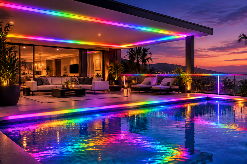 50M - RGB/Multicolor Neon LED Strip Light 220V.