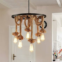 Vintage Rope Style Chandelier-M180/6.