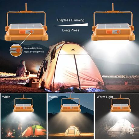 100W Portable Solar Rechargeable LED Flood Light.