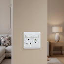 SA/Euro single Socket - White.