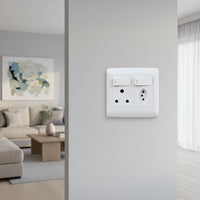 SA/Euro single Socket - White.